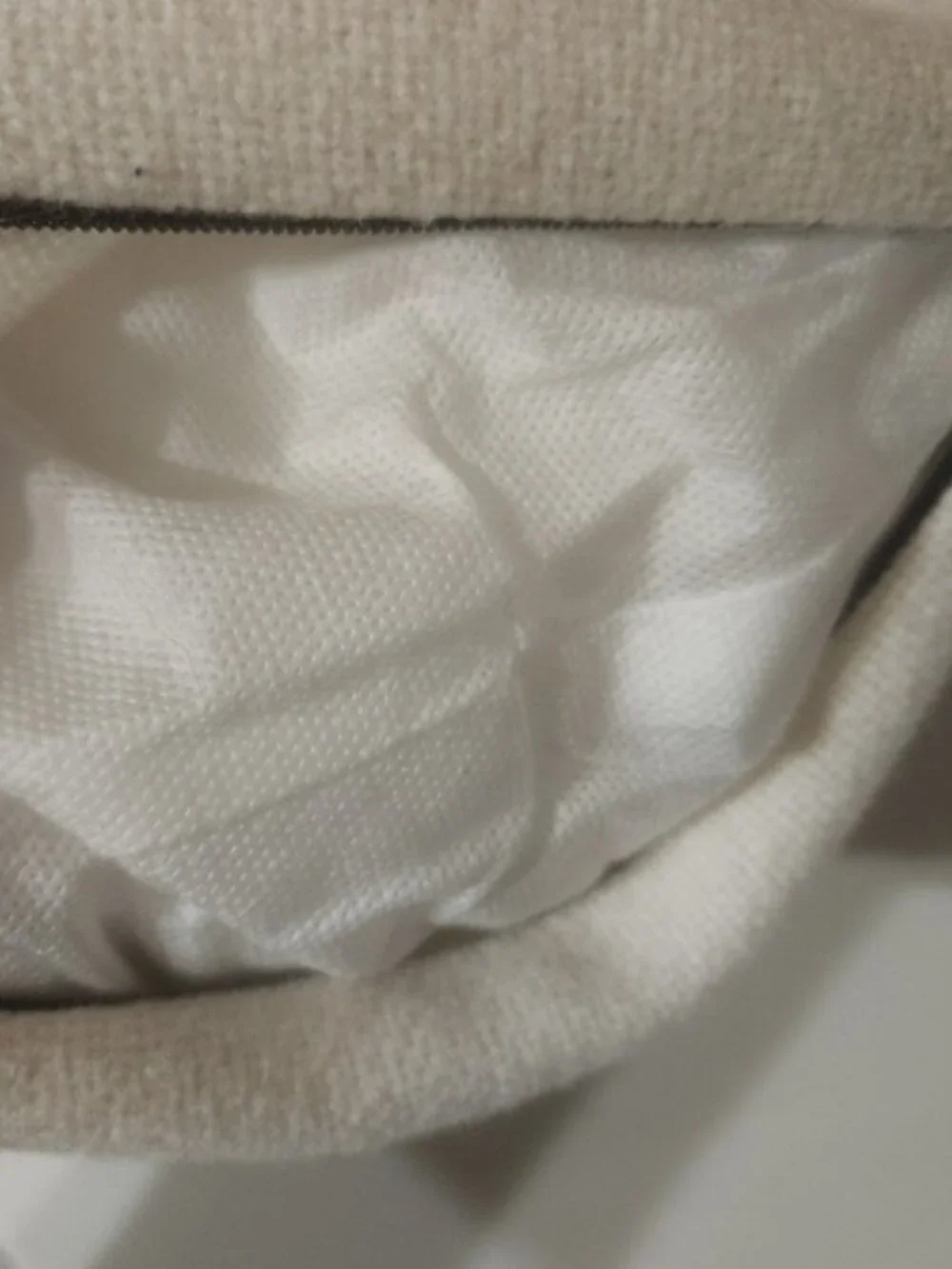 HAY Swedish White Tufted Lumbar Pillow Accent Home‎ Decor wool blend
